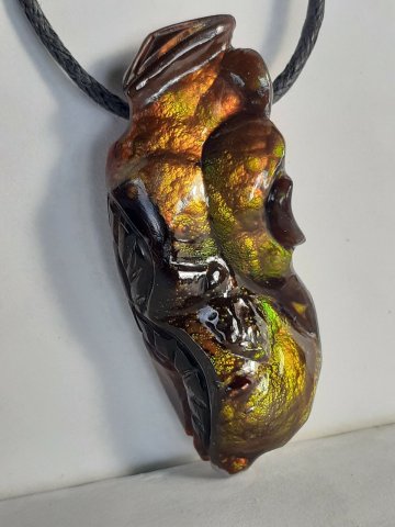 Fire agate pendant