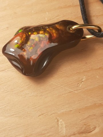 Fire agate pendant