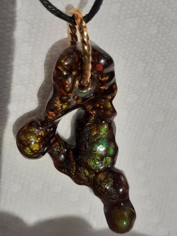 Fire agate pendant