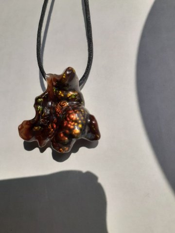 Fire agate pendant
