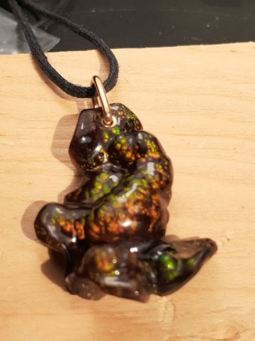 Fire agate pendant