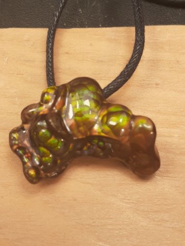 Fire agate pendant