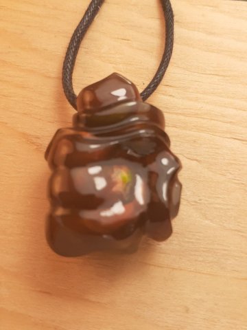 Fire agate pendant