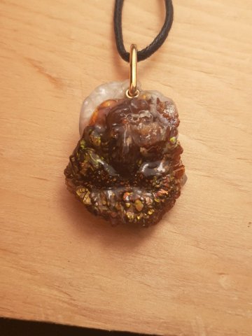 Fire agate pendant