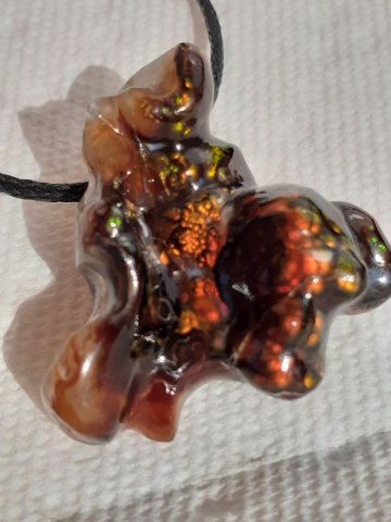 Fire agate pendant