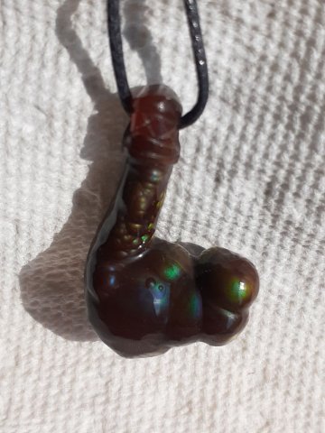 Fire agate pendant