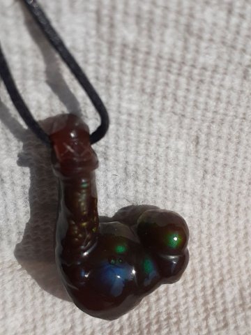 Fire agate pendant
