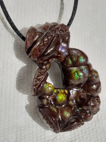Fire agate pendant