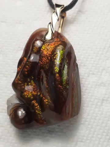 Fire agate pendant
