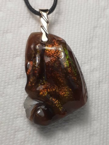 Fire agate pendant