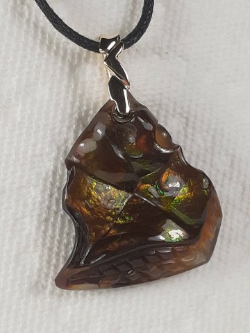 Fire agate pendant