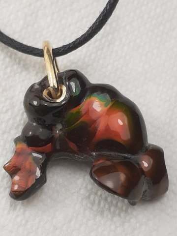 Fire agate pendant
