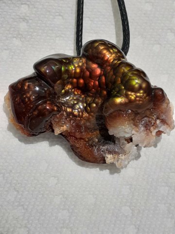Fire agate pendant