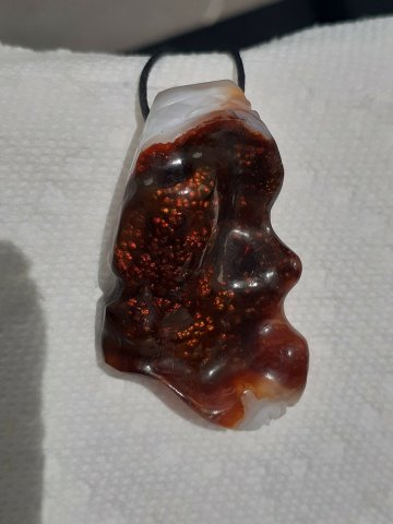 Fire agate pendant