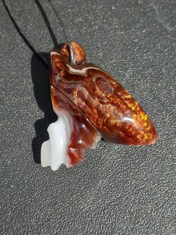 Fire agate pendant