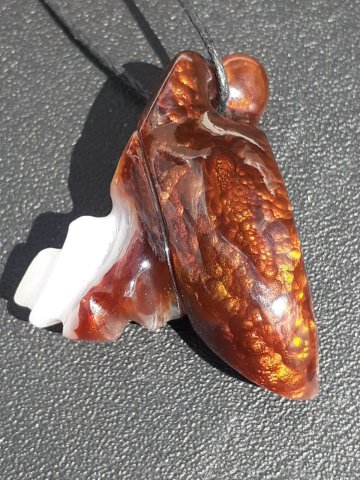 Fire agate pendant