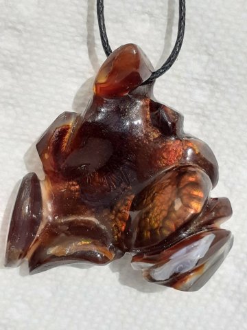 Fire agate pendant