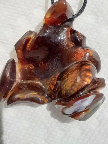 Fire agate pendant