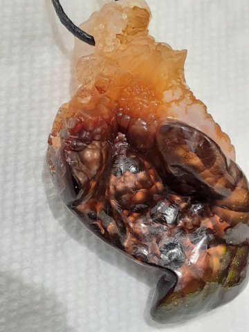 Fire agate pendant