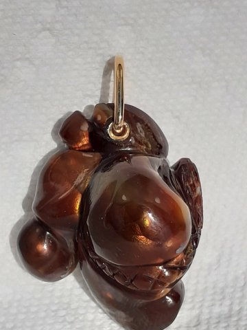 Fire agate pendant