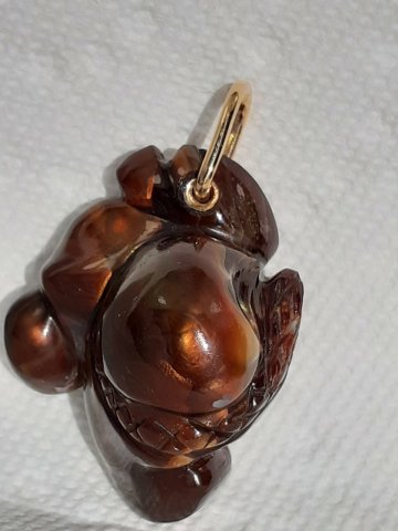 Fire agate pendant