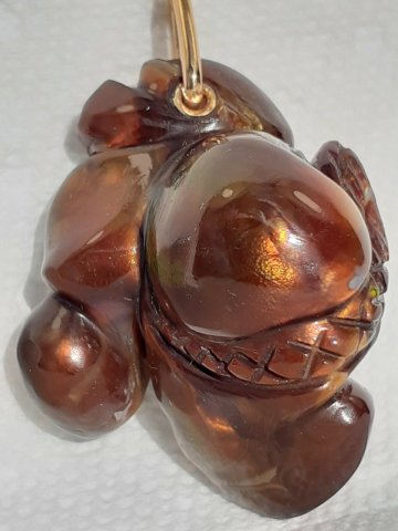 Fire agate pendant