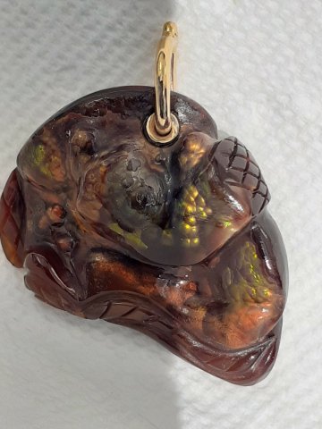 Fire agate pendant