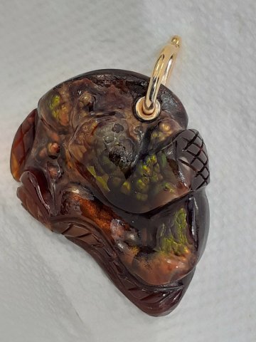 Fire agate pendant