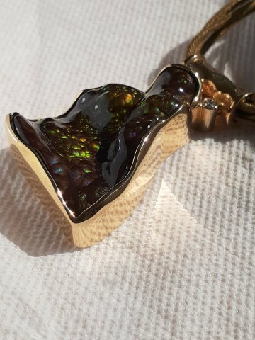 Fire agate pendant - Jewellery