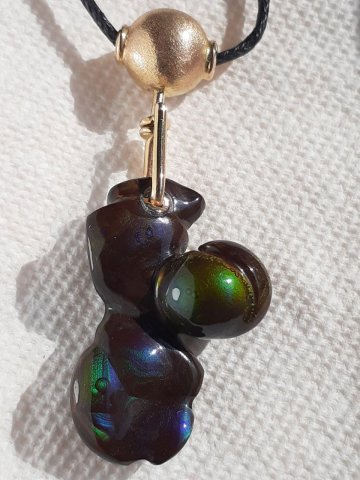 Fire agate pendant - Jewellery