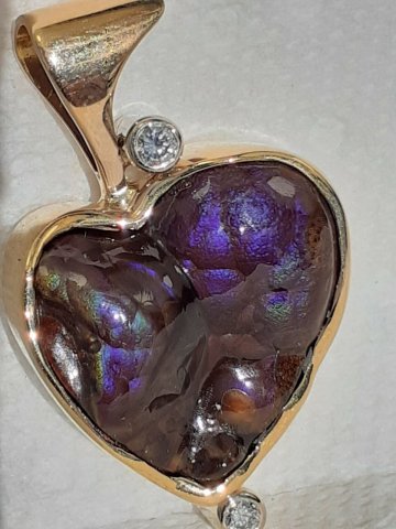 Fire agate pendant - Jewellery